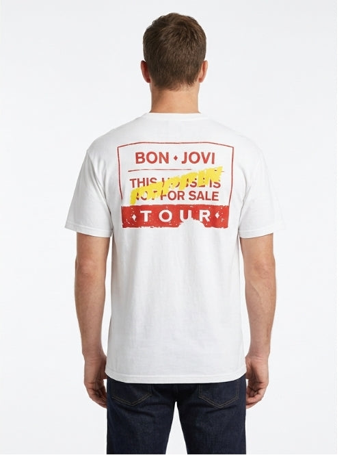 VICSUB Bon Jovi “This House Is Not for Sale” White Graphic Tour T-Shirt