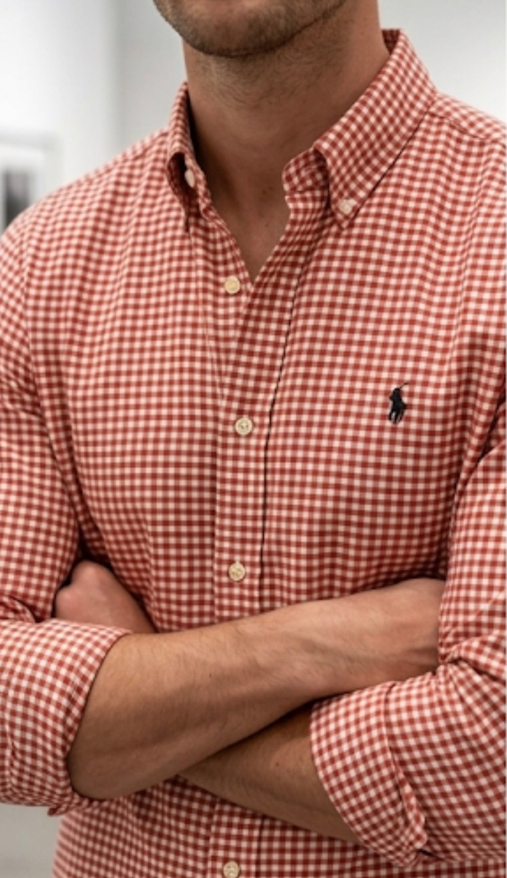 Ralph Lauren Checkered Red Shirt For Men