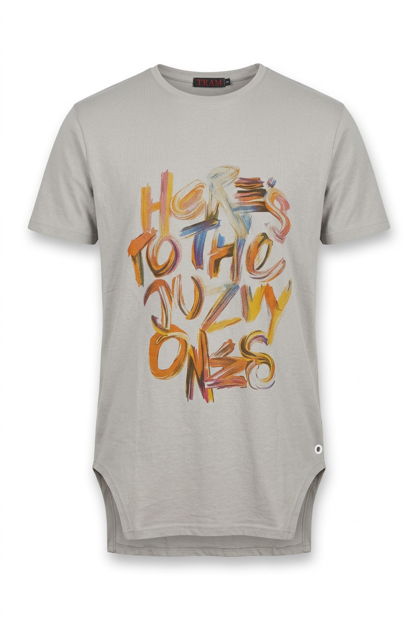 TRAP Urban Streetwear Longline women T-Shirt with Colorful Graphic Art