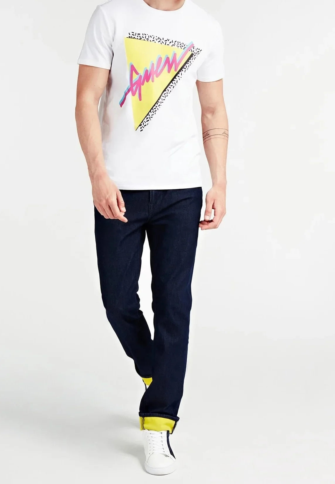 Guess Pre-Owned Print T-Shirt - White