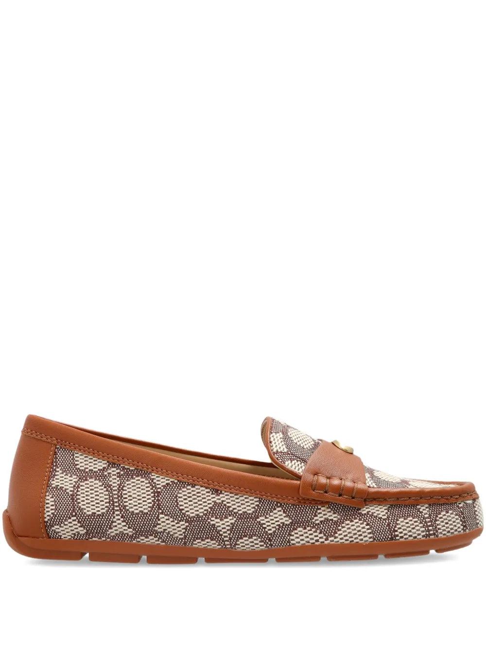 Coach Jocelyn Leather Loafer – Brown Patterned Design | Women'S Slip-On Shoes