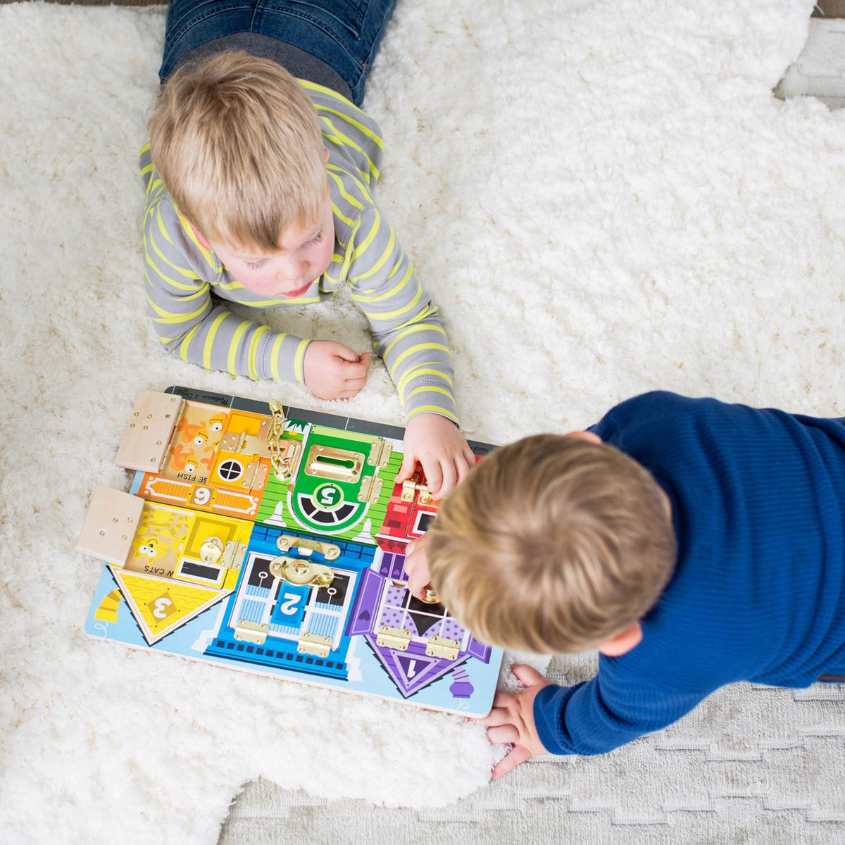 Melissa & Doug Latches Board Frustration-Free Packaging Skill Builders Toy (Open Box)