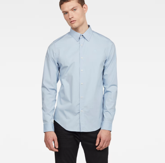 G-Star Men Light Blue Core Super Slim Shirt