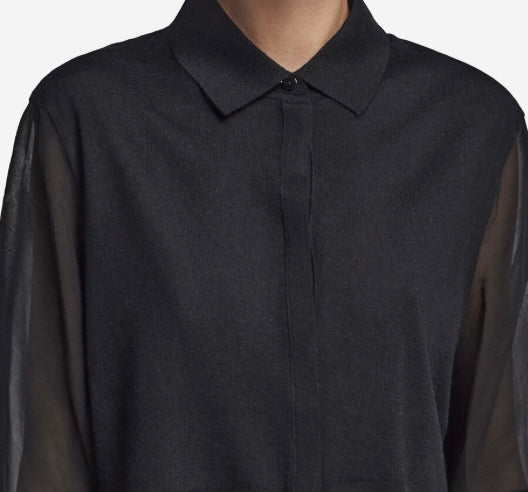 G-Star Raw Delina Bf Shirt L/S Wmn Dk Black Bronx Voile Women