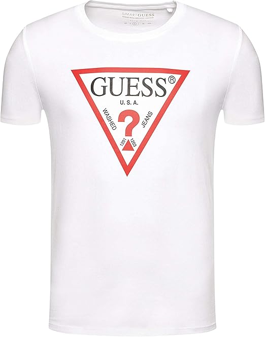 Guess Men'S Original Logo T-Shirt White