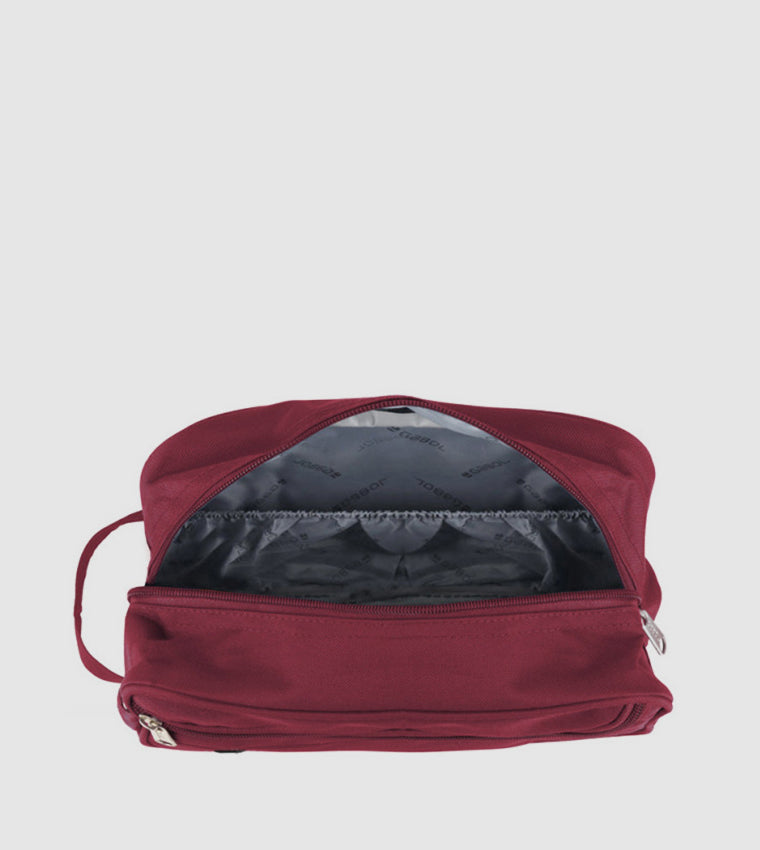 Gabol Recycled Material Zip Around Red Bag Storage Bag Toiletry Bag Ref 122306-008