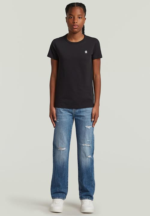 G-Star Raw Eyben Slim R T Women Black T-Shirt Ny Jersey