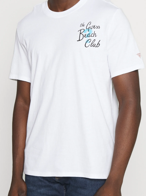 Guess Men'S The Beach Club T-Shirt White