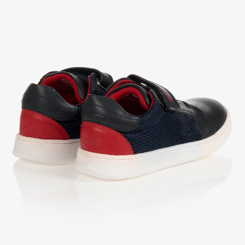 Hugo Boss Kids Strap Shoes Navy | Red