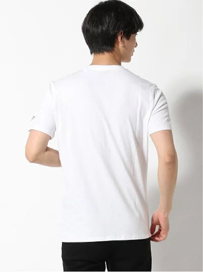 Guess Men'S Red Logo T-Shirt – White