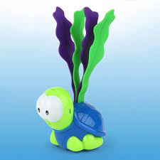 Bubz Diving Turtle In The Pool Blue Color