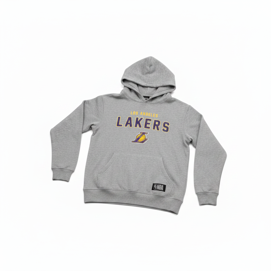 NBA Lakers grey kids hoodie, front