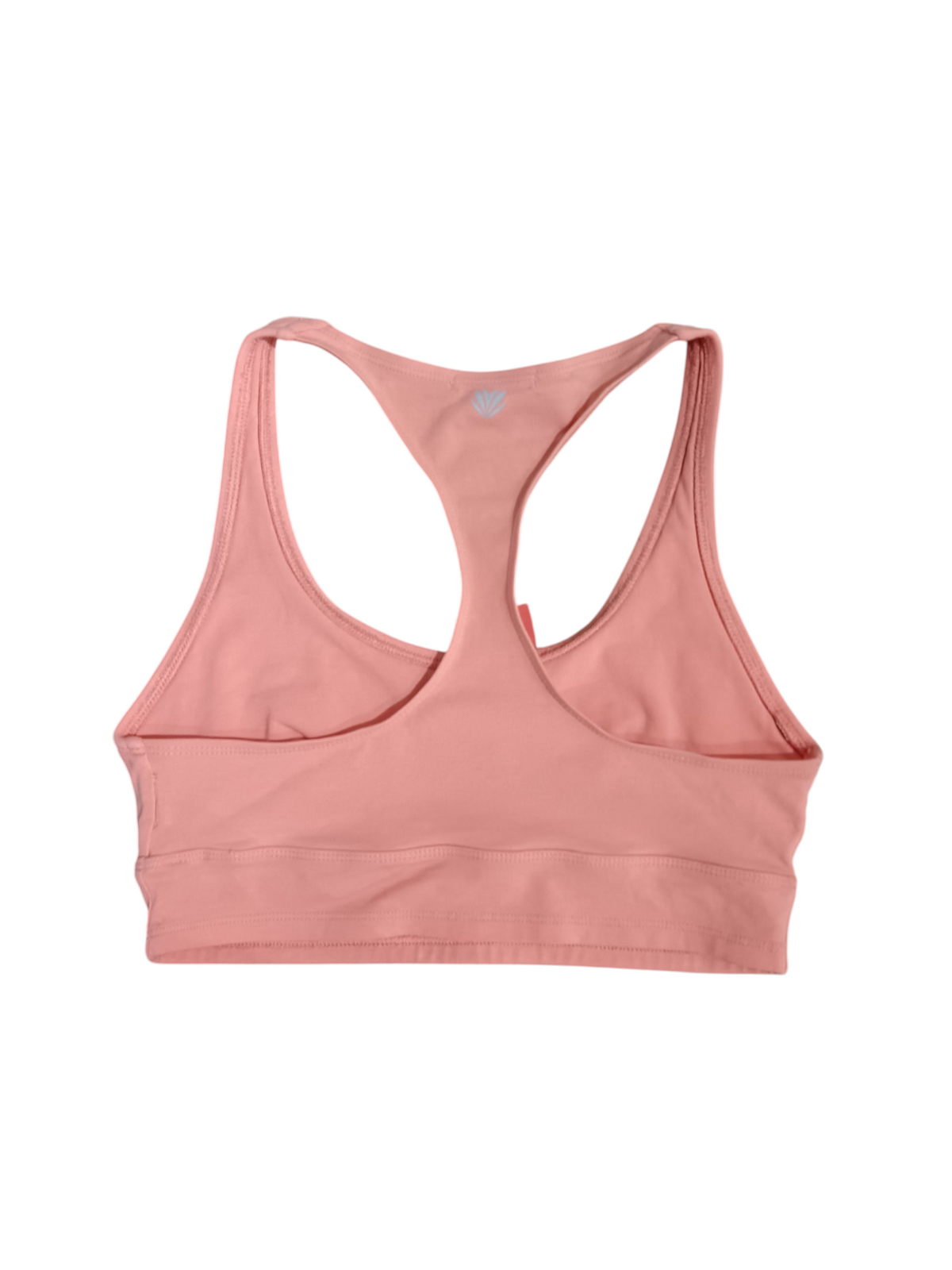 Back of Forever 21 coral racerback sports bra