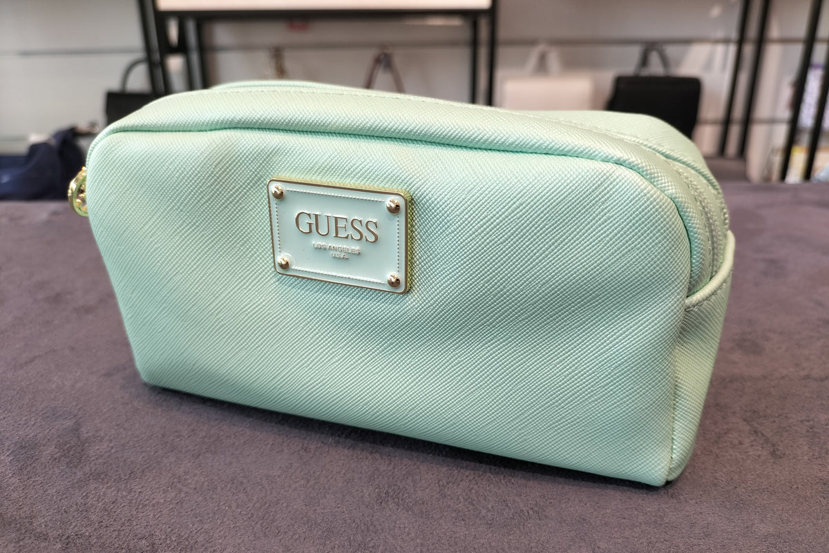 Guess Cosmetic Bag with Metallic Logo Plaque