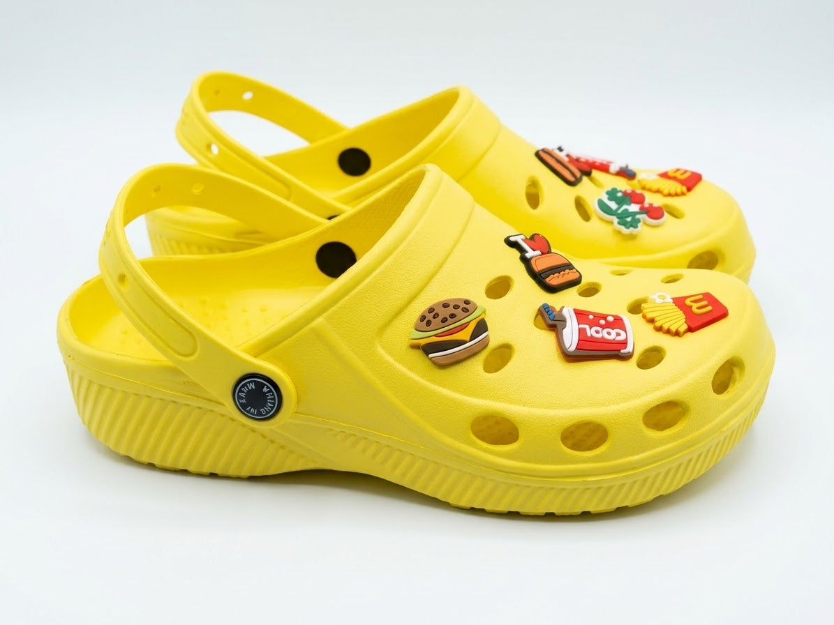 Girls yellow Clogs with Cute
