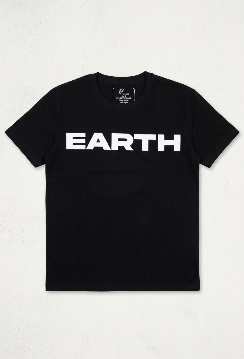 EARTH Classic Graphic Cotton T-Shirt black