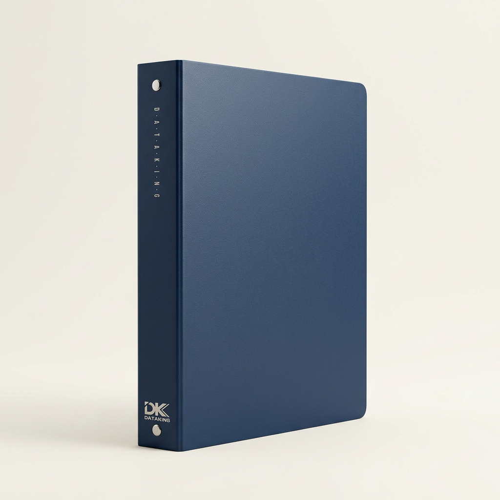 Studio-style navy blue binder product image