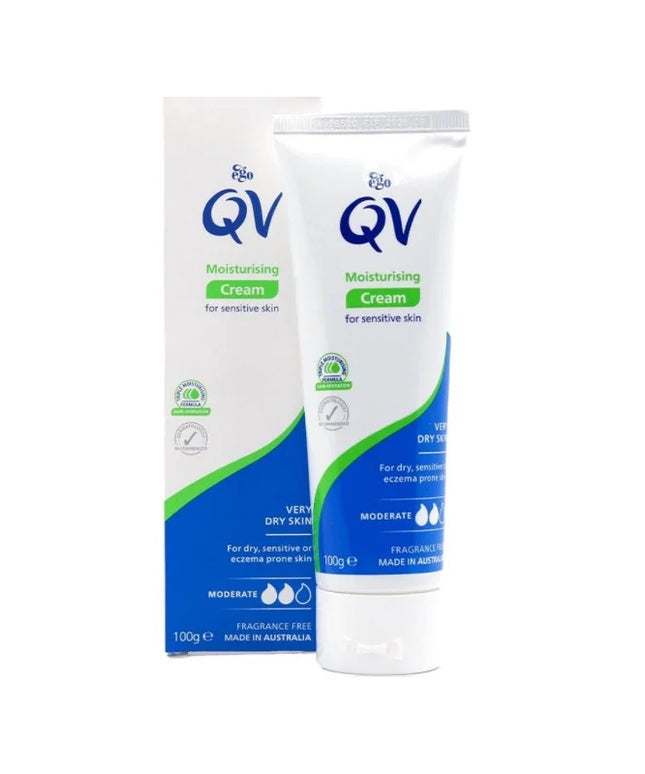 QV - Moisturizing cream for dry and sensitive skin - 100 grams