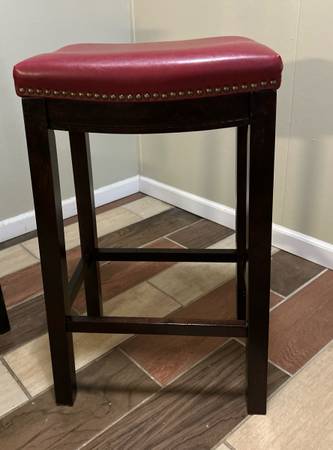 Linon Home Décor Kingston Rustic Striped Counter Stool, Brown