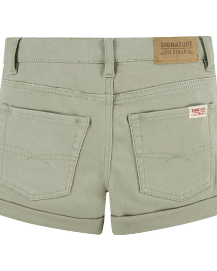 SIZE: 14 REG - Signature by Levi Strauss & Co. Girls Roll Hem Denim Shorts
