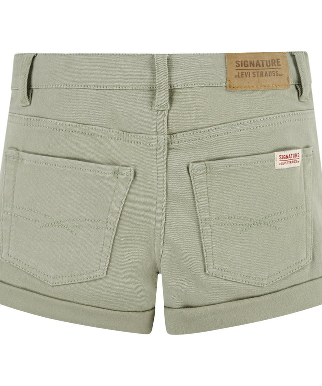 SIZE: 14 REG - Signature by Levi Strauss & Co. Girls Roll Hem Denim Shorts