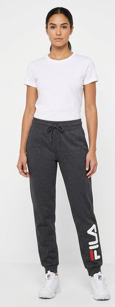 Black Joggers With Fila Logo Womens