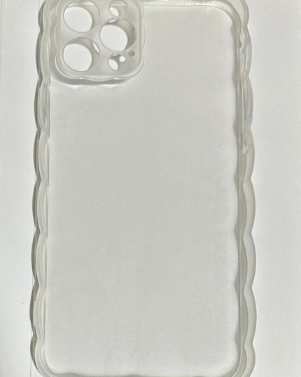 Cute curly case wave frame shape for iPhone 12 Pro clear case