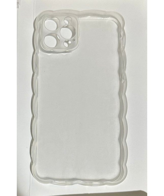 Cute curly case wave frame shape for iPhone 12 Pro clear case