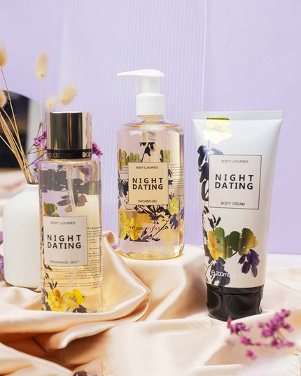 Body Luxuries Night Dating Body 200ml Body Cream + 250ml Fragrance + 350ml Shower Gel