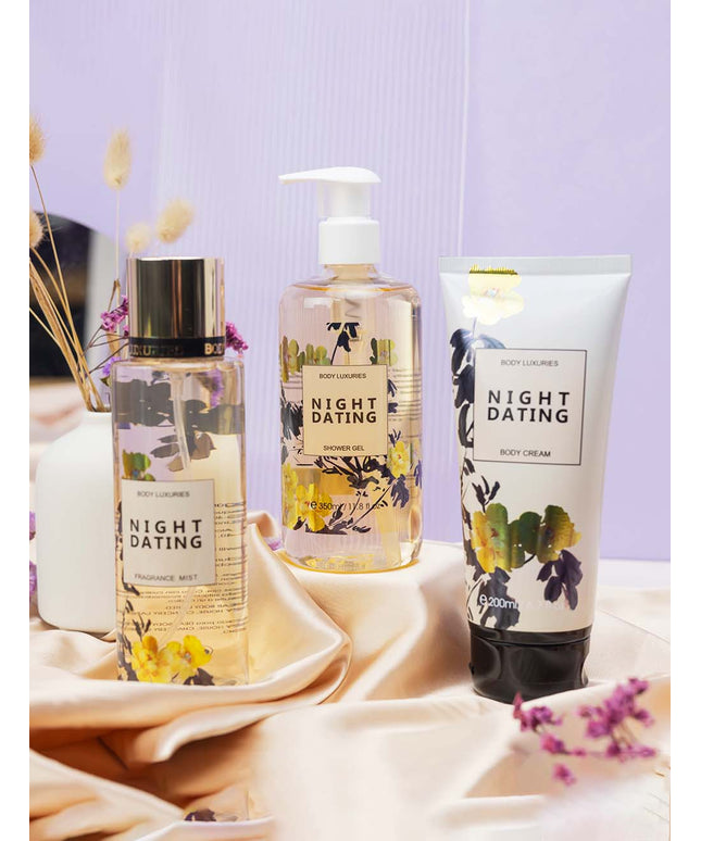 Body Luxuries Night Dating Body 200ml Body Cream + 250ml Fragrance + 350ml Shower Gel