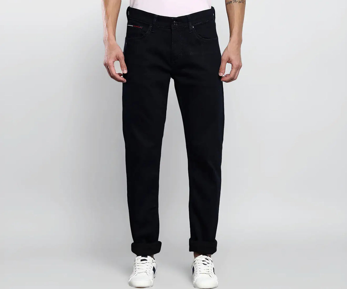 Tommy Hilfiger Men's Mid Rise Slim Fit Jeans dark blue