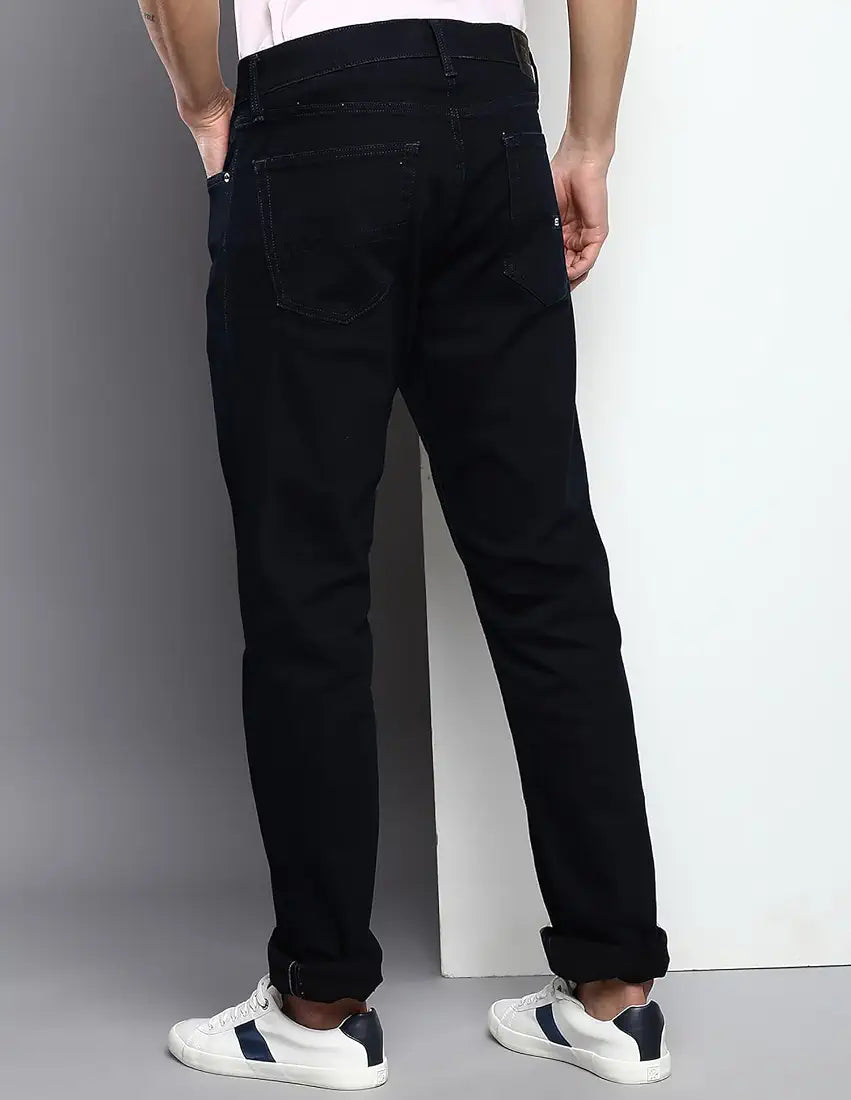 Tommy Hilfiger Men's Mid Rise Slim Fit Jeans dark blue