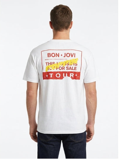VICSUB Bon Jovi “This House Is Not for Sale” White Graphic Tour T-Shirt