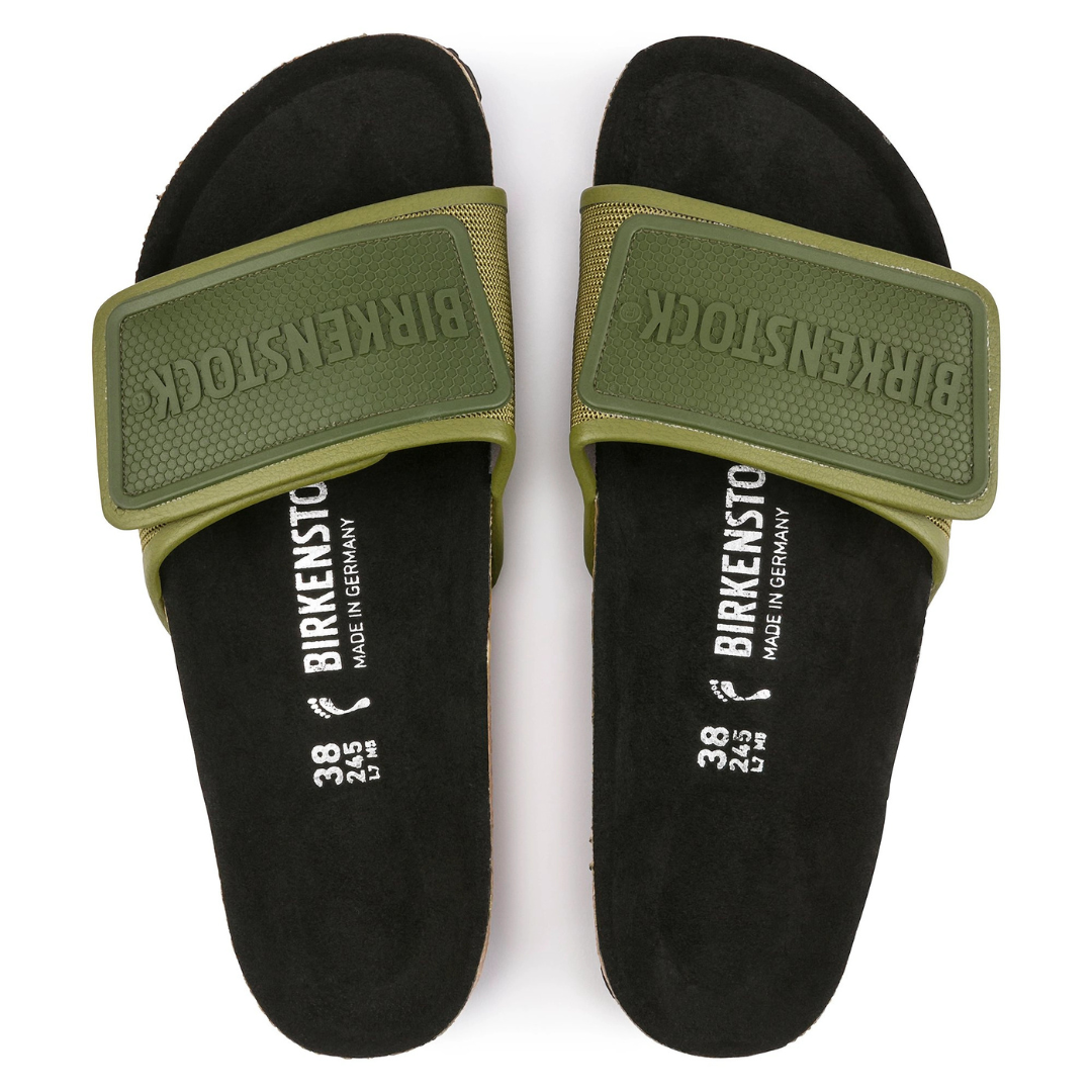 Birkenstock Tema Slide Green Microfiber Sandal ( Without Box )
