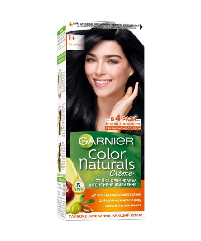 Garnier Color Naturals 1+ Ultra Black Hair Dye 110 ml (3600541091641)