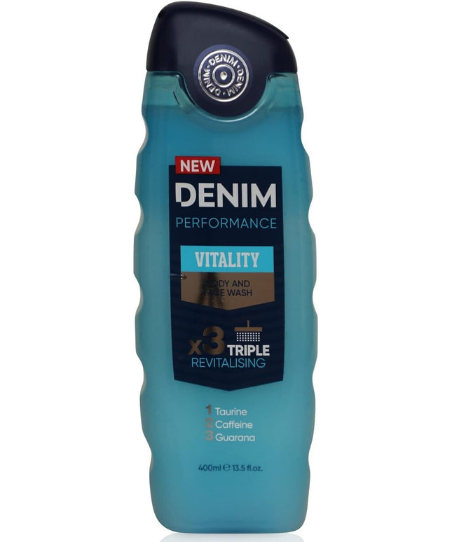 Denim new Performance VITALITY Body And Face Wash x3 400ml