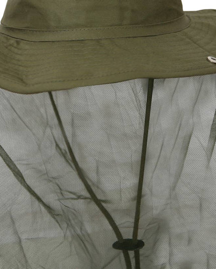 Jack Jumper cotton hat with mesh veil for women olive color