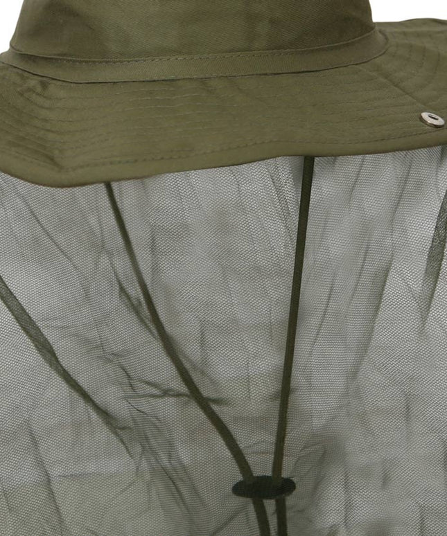 Jack Jumper cotton hat with mesh veil for women olive color