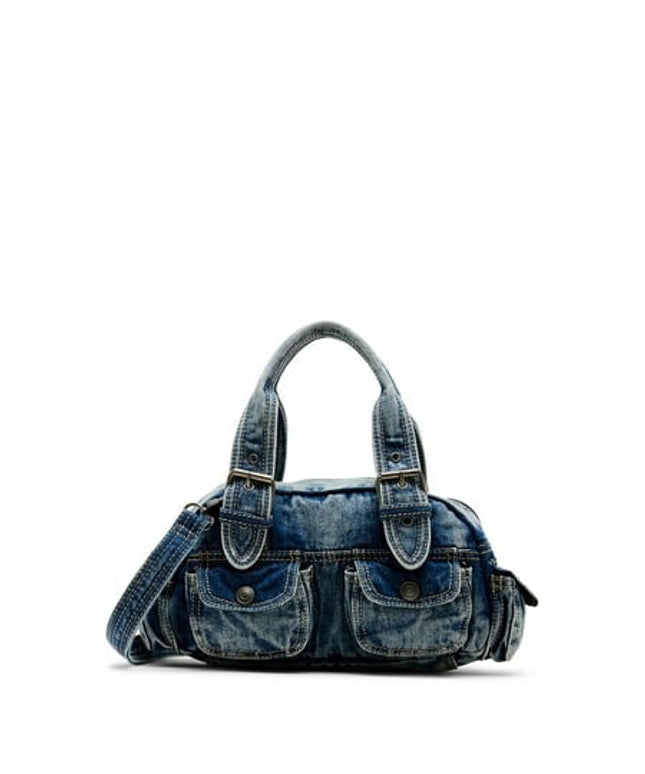 No Boundaries Women S Cargo Crossbody Bag Denim