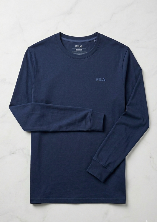 Fila Long Sleeve Navy T-Shirt For Men