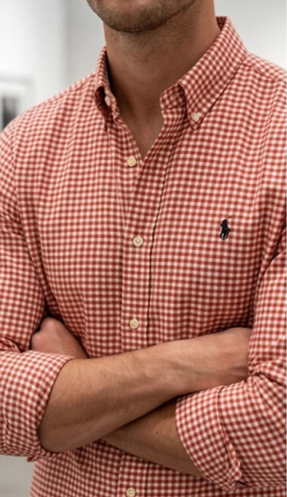 Ralph Lauren Checkered Red Shirt For Men