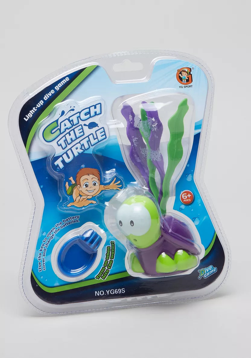 Bubz Diving Turtle In The Pool Purple Color