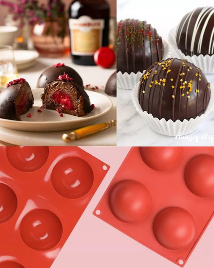 Insiya Set of 2 & 6 Hole Silicone Mold – Versatile Baking & Crafting Molds for Cakes, Chocolates, and More