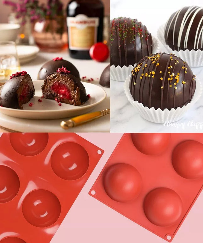 Insiya Set of 2 & 6 Hole Silicone Mold – Versatile Baking & Crafting Molds for Cakes, Chocolates, and More