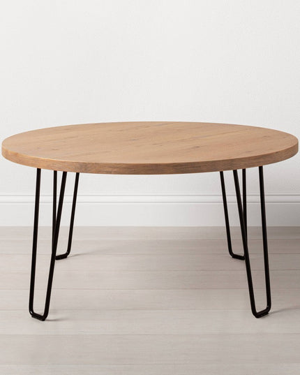 SEALED - 91 CM - Wood & Wire Coffee Table Natural/Black - Hearth & Hand™ with Magnolia (A)