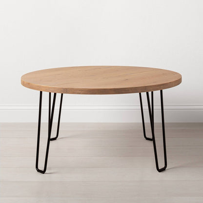 Sealed - 91 Cm - Wood & Wire Coffee Table Natural/Black - Hearth & Hand™ With Magnolia (A) (Open Box)