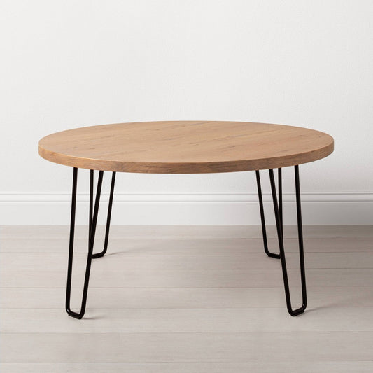 Sealed - 91 Cm - Wood & Wire Coffee Table Natural/Black - Hearth & Hand™ With Magnolia (A) (Open Box)