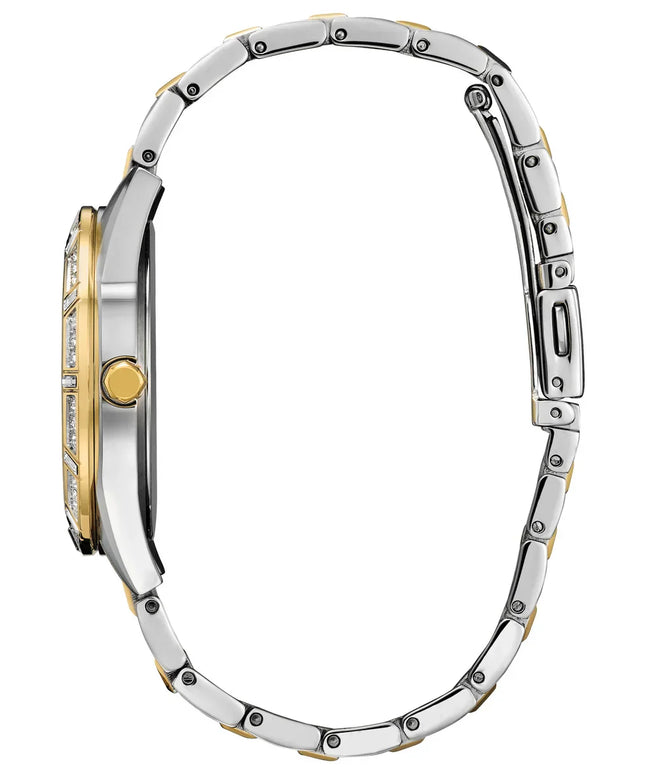 Citizen Eco Drive Crystal Two Tone Stainless Steel Ladies Watch P