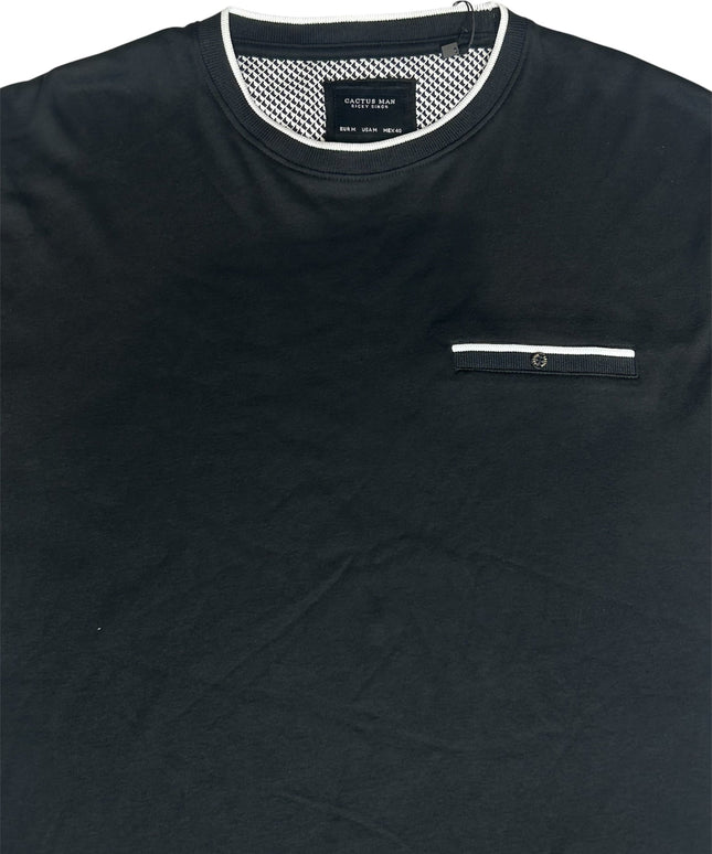 Cactus Man Ricky Singh Men’s Black & White Round Neck Half-Sleeve T-Shirt