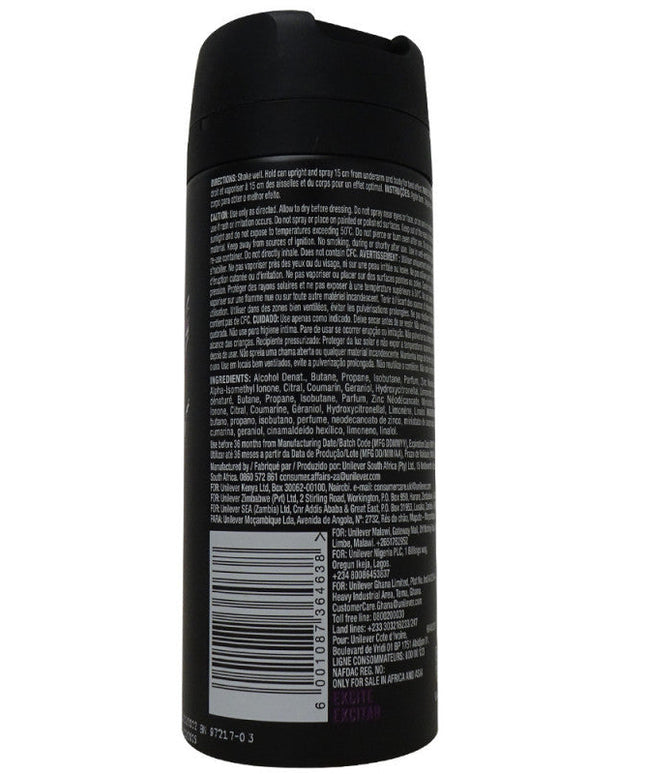 Axe deodorant bodyspray 150 ml. Excite.